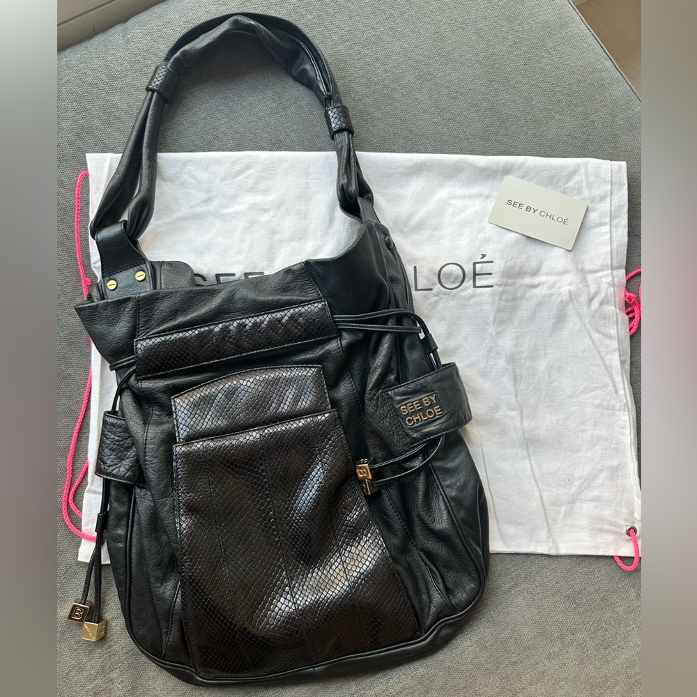 See By Chloe Black Shoulder Bag